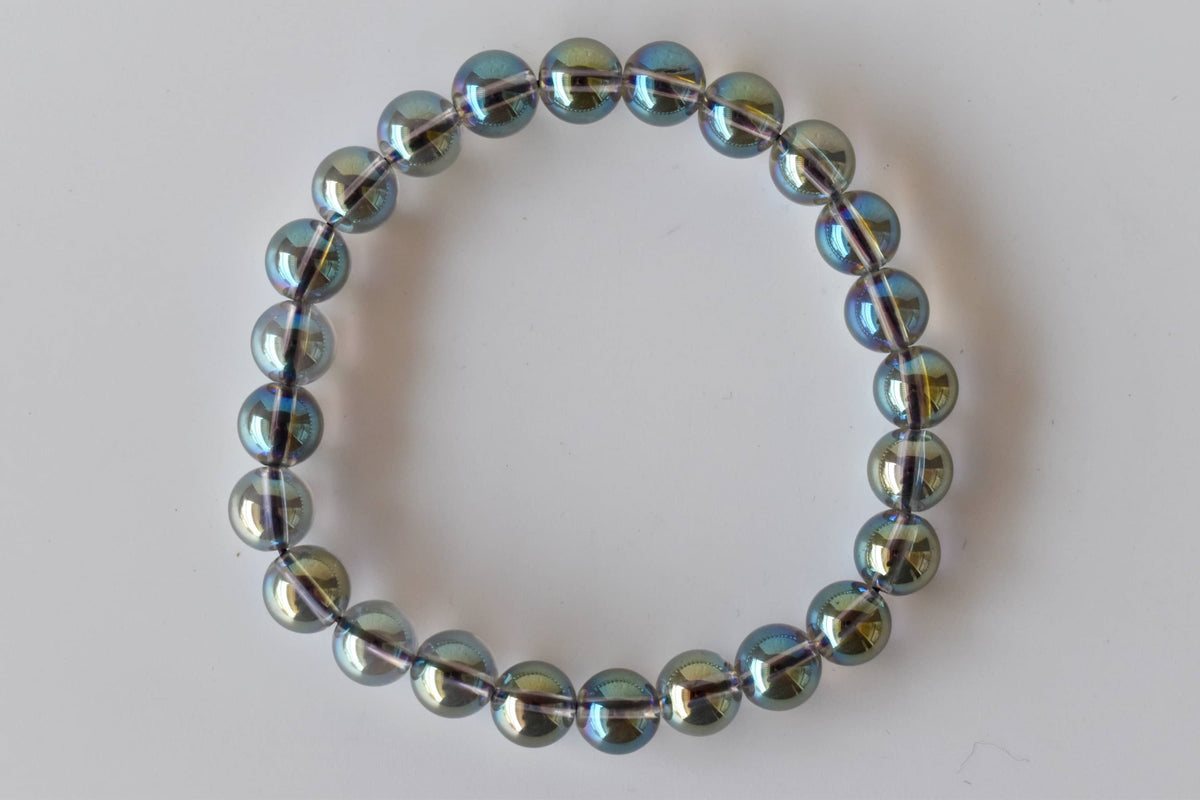 Aura Quartz Labradorite Bracelet (Synchronicity and Intuition)  DestGlow