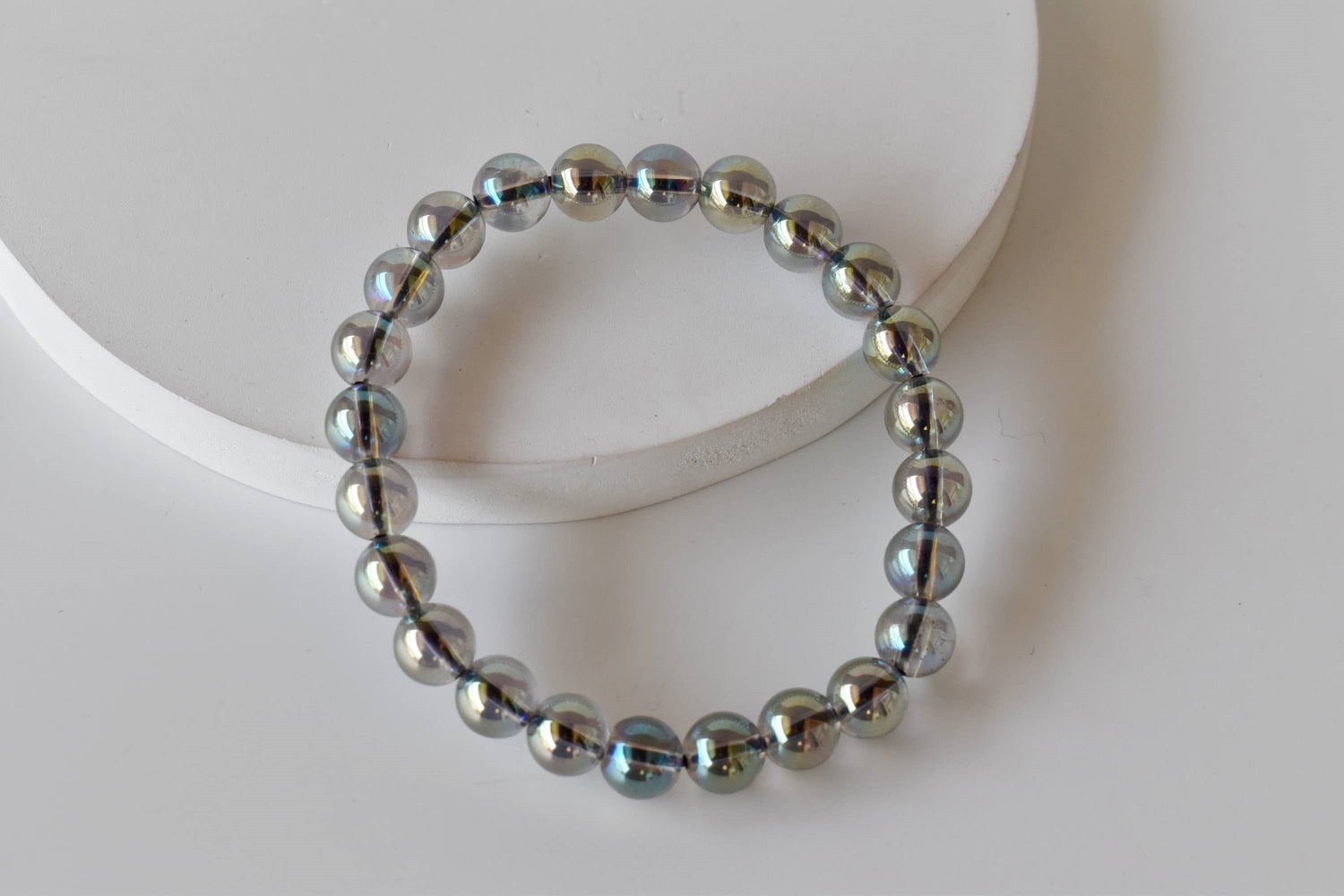 Aura Quartz Labradorite Bracelet (Synchronicity and Intuition)  DestGlow