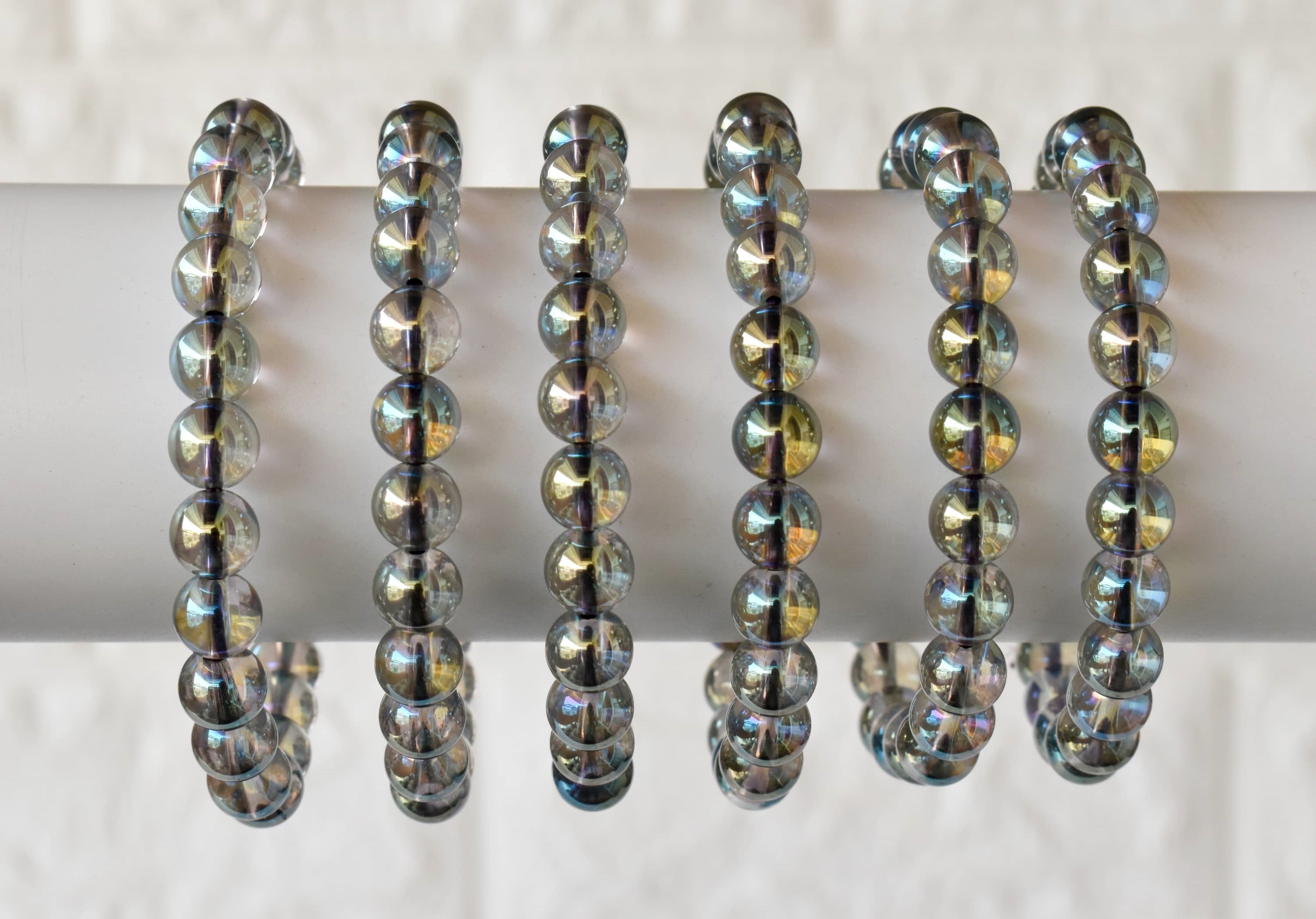 Aura Quartz Labradorite Bracelet (Synchronicity and Intuition)  DestGlow