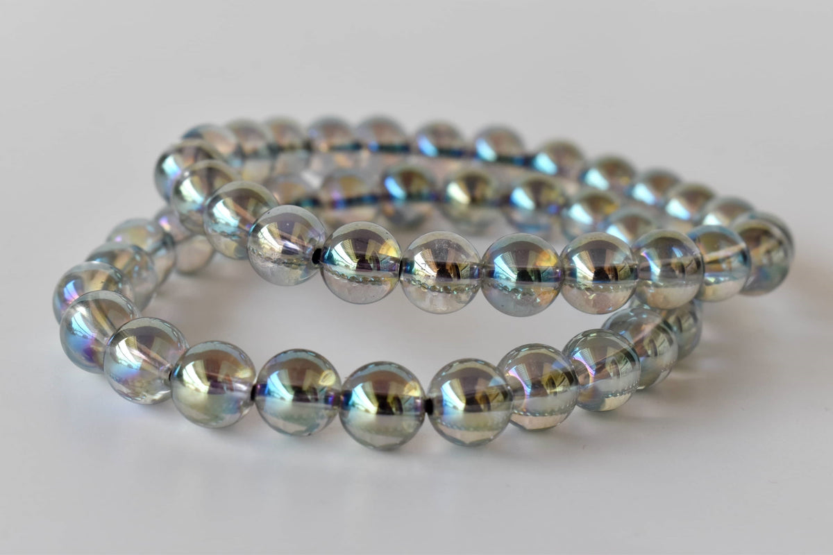 Aura Quartz Labradorite Bracelet (Synchronicity and Intuition)  DestGlow