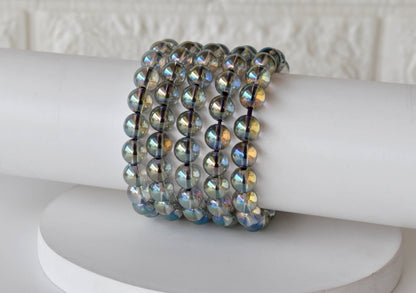 Aura Quartz Labradorite Bracelet (Synchronicity and Intuition)  DestGlow