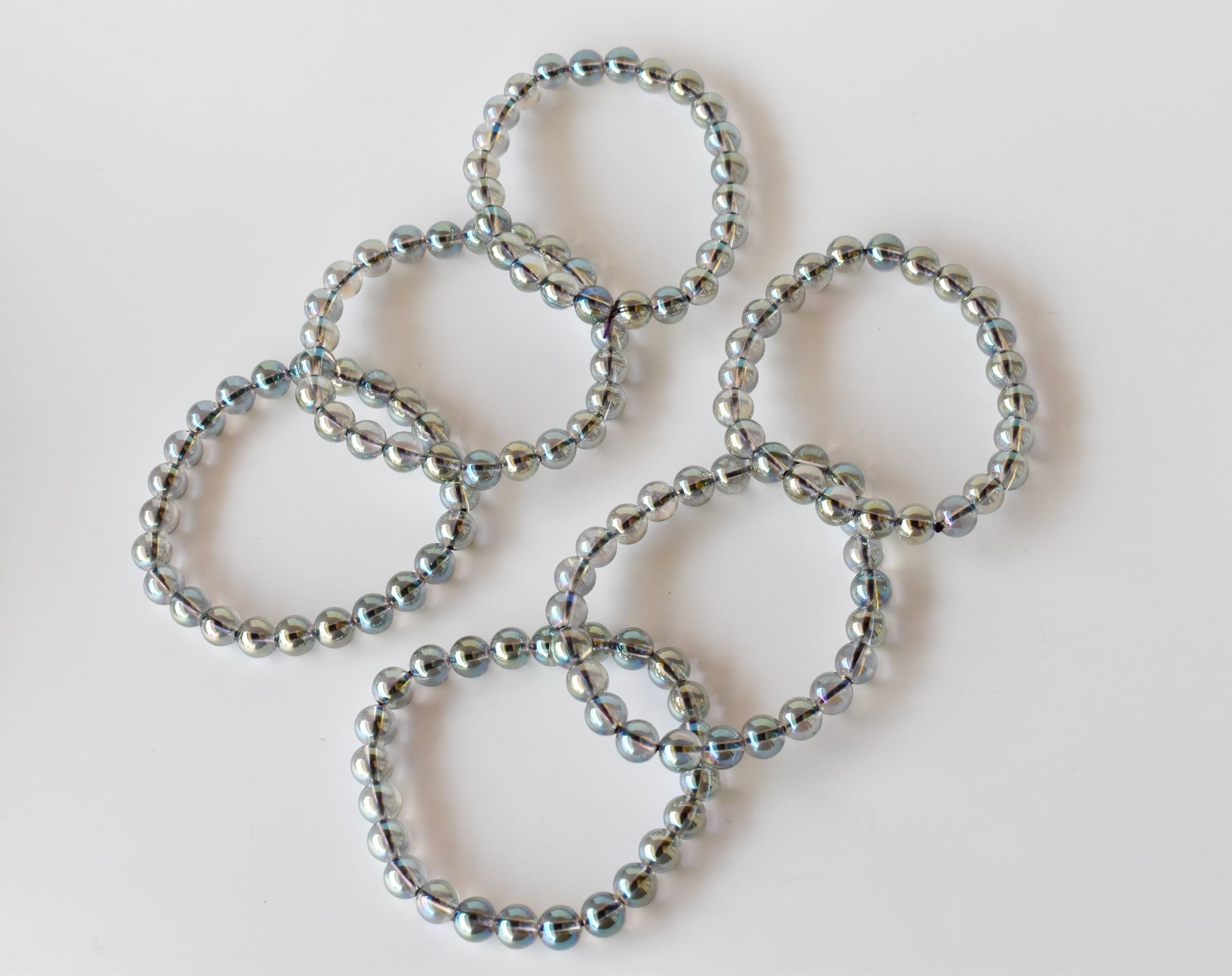Aura Quartz Labradorite Bracelet (Synchronicity and Intuition)  DestGlow
