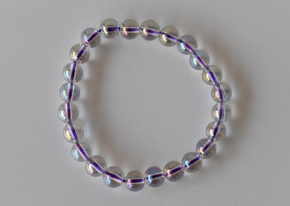 Aura Quartz Rainbow Moonstone Bracelet (Compassion and Patience)  DestGlow