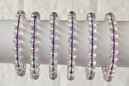Aura Quartz Rainbow Moonstone Bracelet (Compassion and Patience)  DestGlow