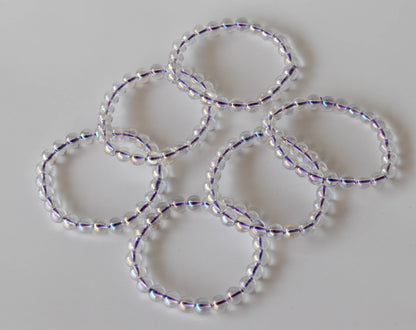 Aura Quartz Rainbow Moonstone Bracelet (Compassion and Patience)  DestGlow