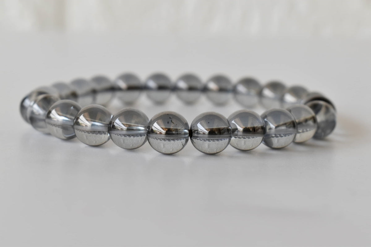 Aura Quartz Smokey Quartz Bracelet (Purification and Good Fortune)  DestGlow