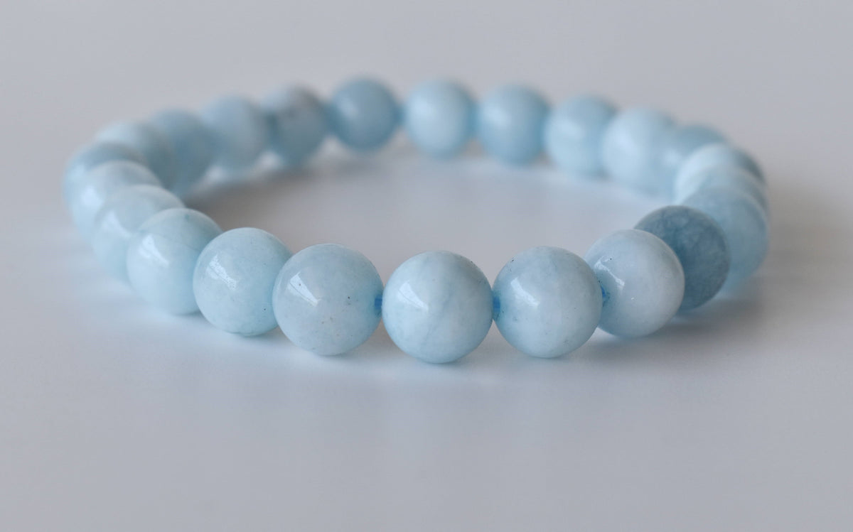 Aquamarine  Bracelet (Protection and Anxiety Relief)  DestGlow
