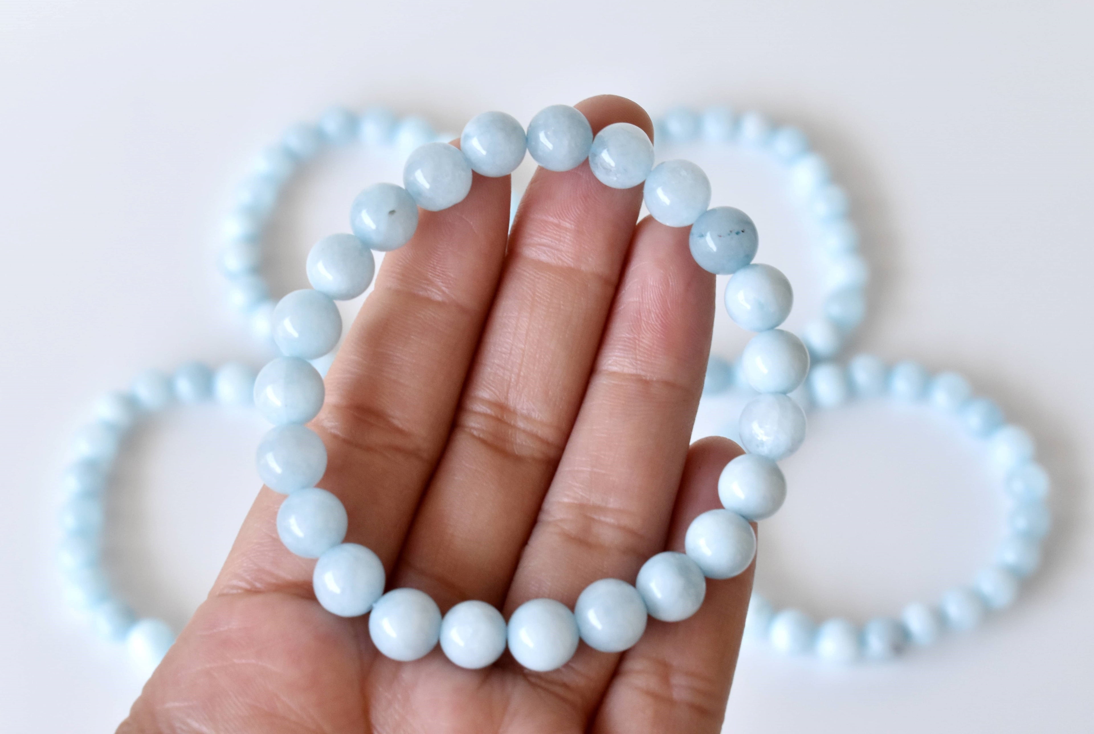 Aquamarine  Bracelet (Protection and Anxiety Relief)  DestGlow