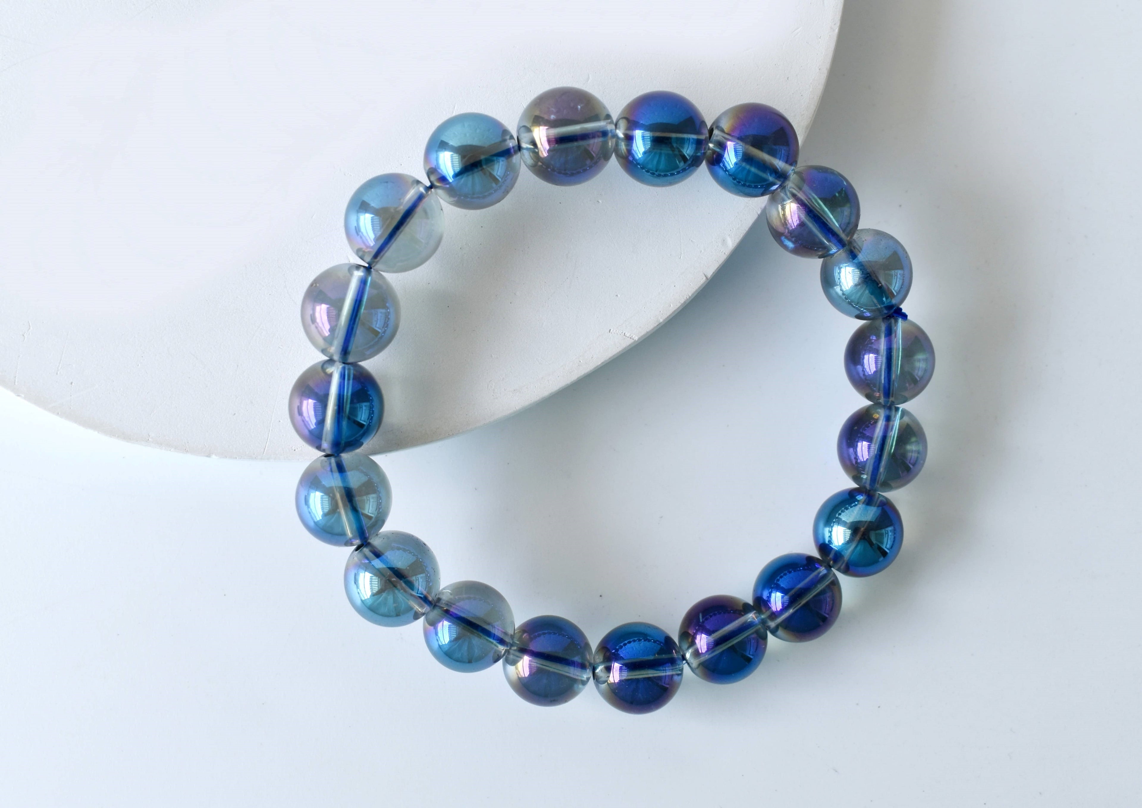Aura Quartz Titanium Bracelet (Self- Healing and Empathy)