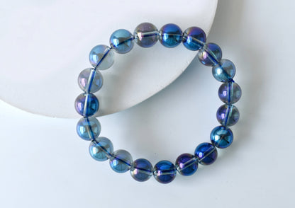 Aura Quartz Titanium Bracelet (Self- Healing and Empathy)
