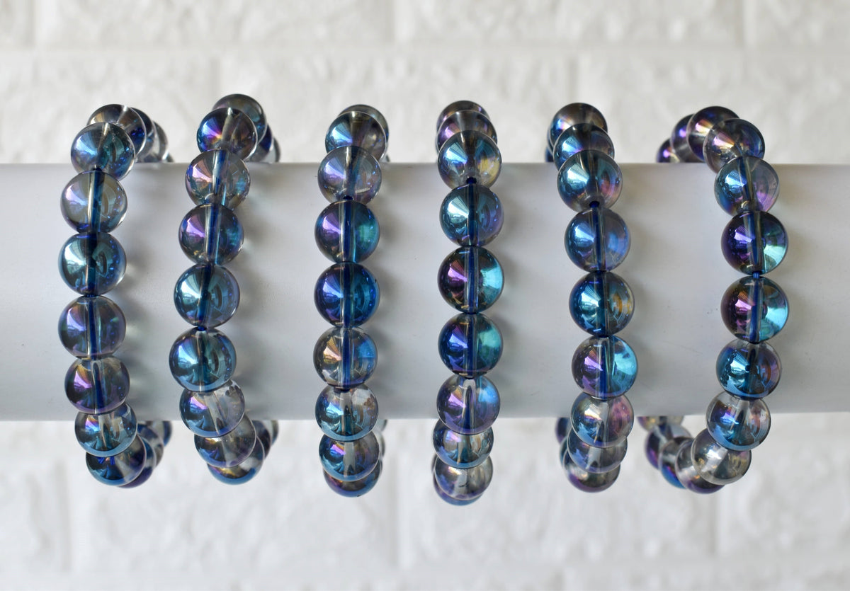 Aura Quartz Titanium Bracelet (Self- Healing and Empathy)