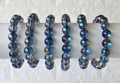 Aura Quartz Titanium Bracelet (Self- Healing and Empathy)