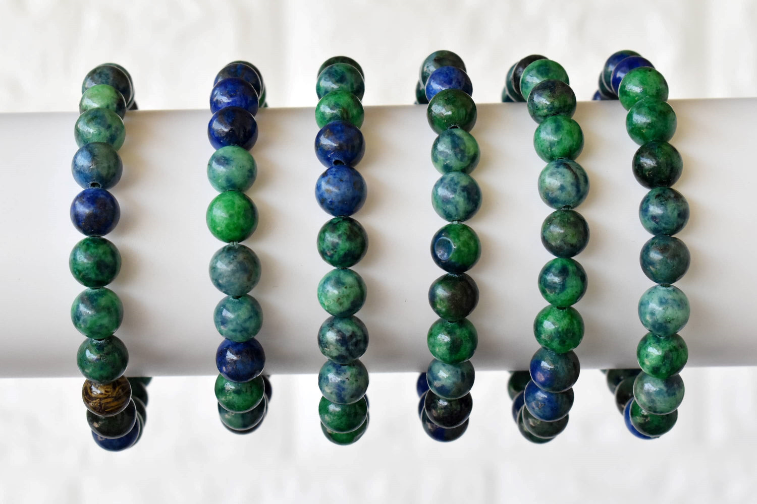 Azurite Malachite Bracelet(Insight and Self-Discipline).  DestGlow