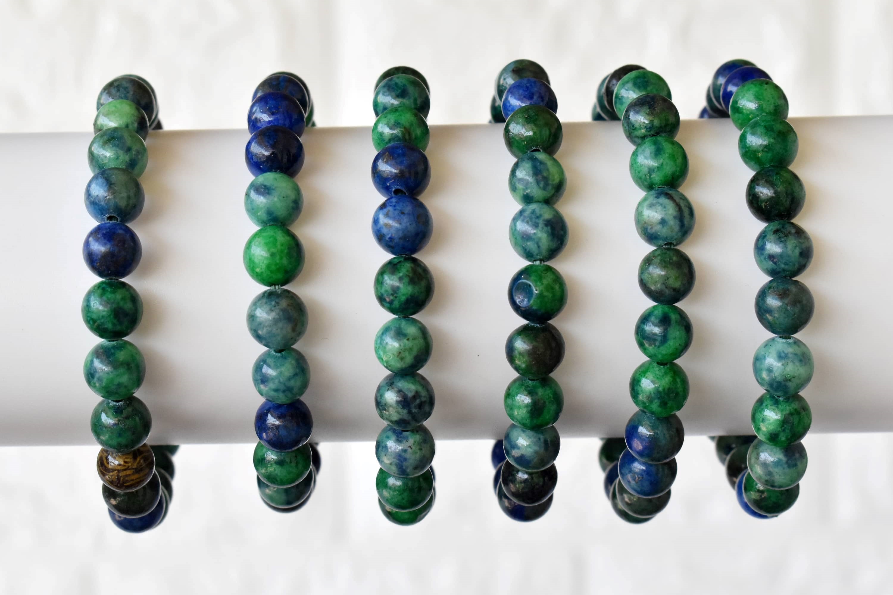 Azurite Malachite Bracelet(Insight and Self-Discipline).  DestGlow