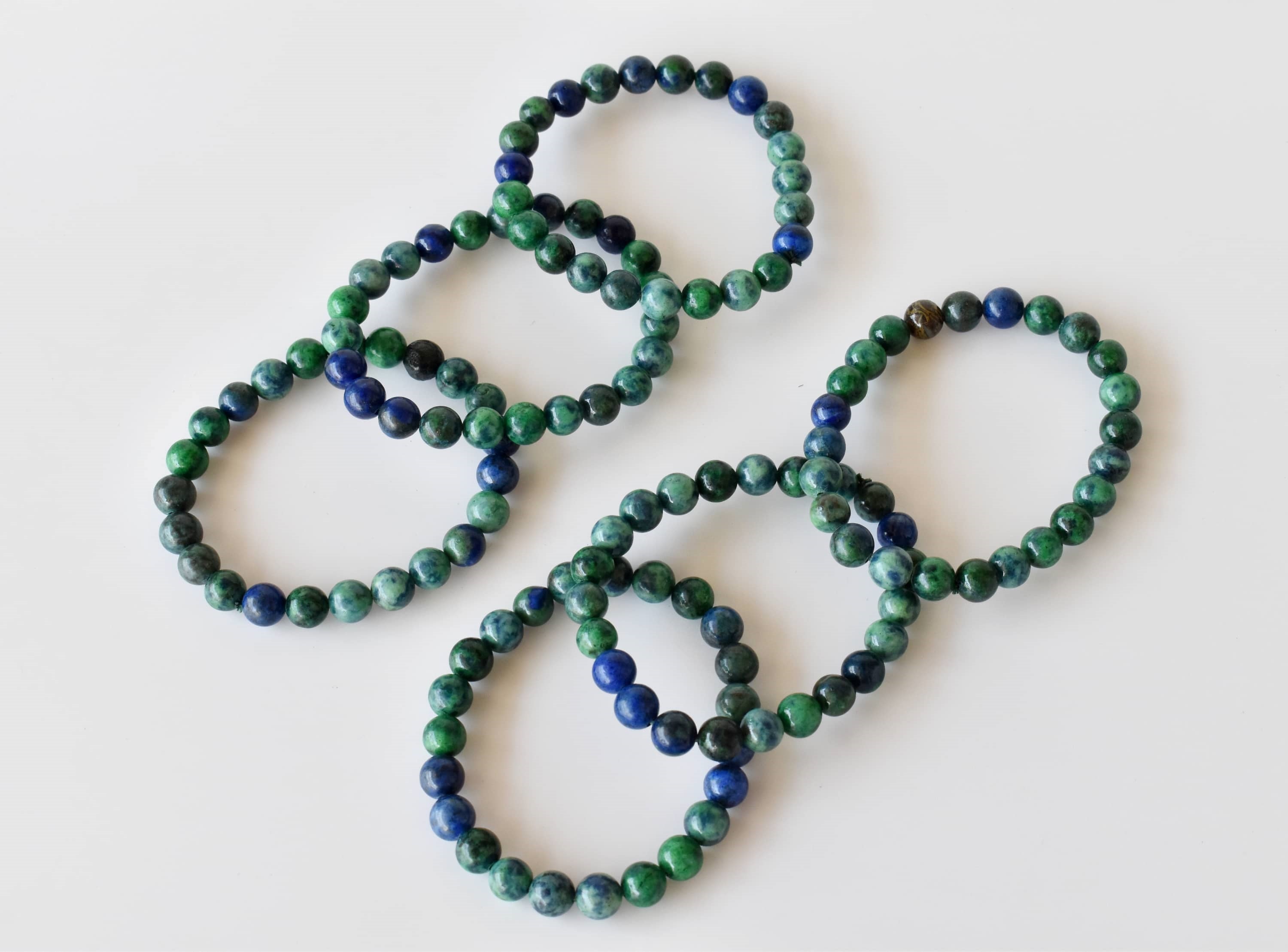 Azurite Malachite Bracelet(Insight and Self-Discipline).  DestGlow