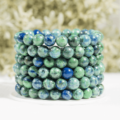Azurite Malachite Bracelet(Insight and Self-Discipline).  DestGlow