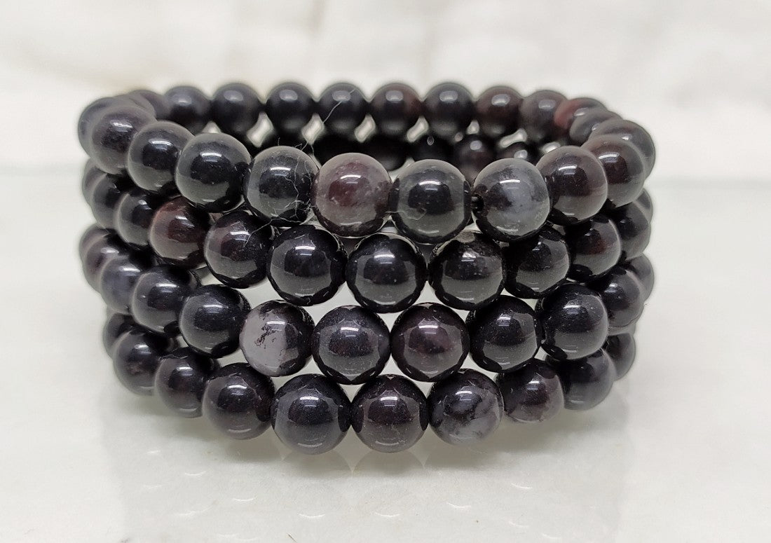 Bloodstone Jasper Beaded Bracelet 8MM A Round Beaded Crystal Bracelet  DestGlow