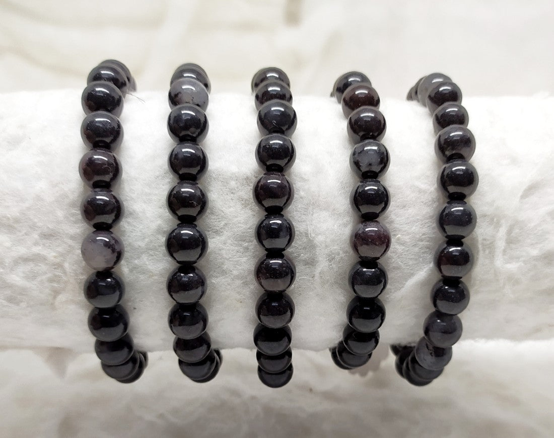 Bloodstone Jasper Beaded Bracelet 8MM A Round Beaded Crystal Bracelet  DestGlow
