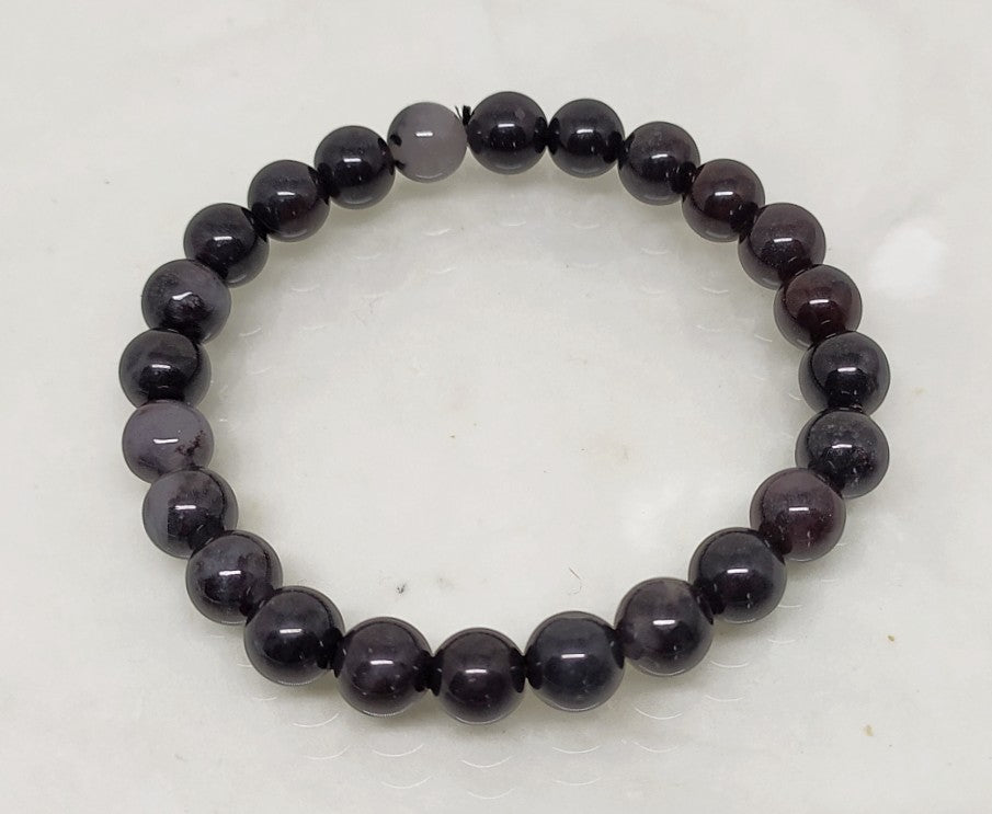Bloodstone Jasper Beaded Bracelet 8MM A Round Beaded Crystal Bracelet  DestGlow