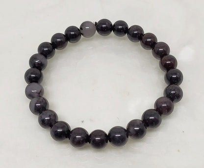 Bloodstone Jasper Beaded Bracelet 8MM A Round Beaded Crystal Bracelet  DestGlow