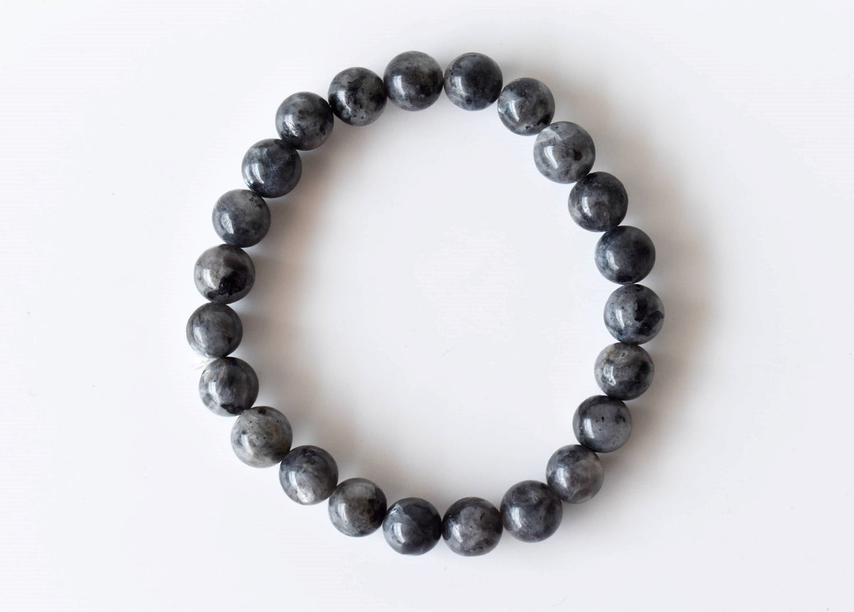 Black Labradorite Bracelet (Good Fortune and Focus).  DestGlow