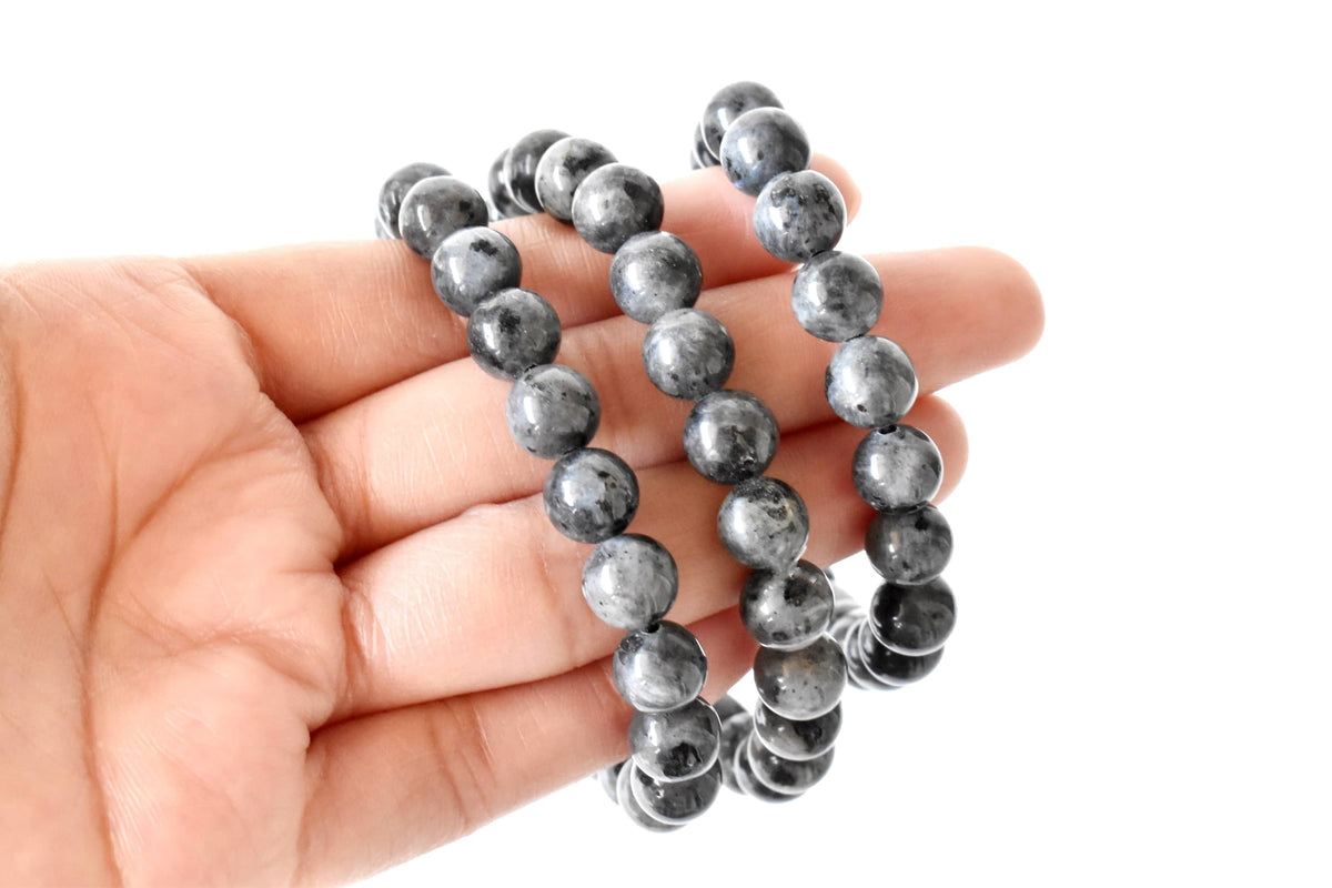 Black Labradorite Bracelet (Good Fortune and Focus).  DestGlow