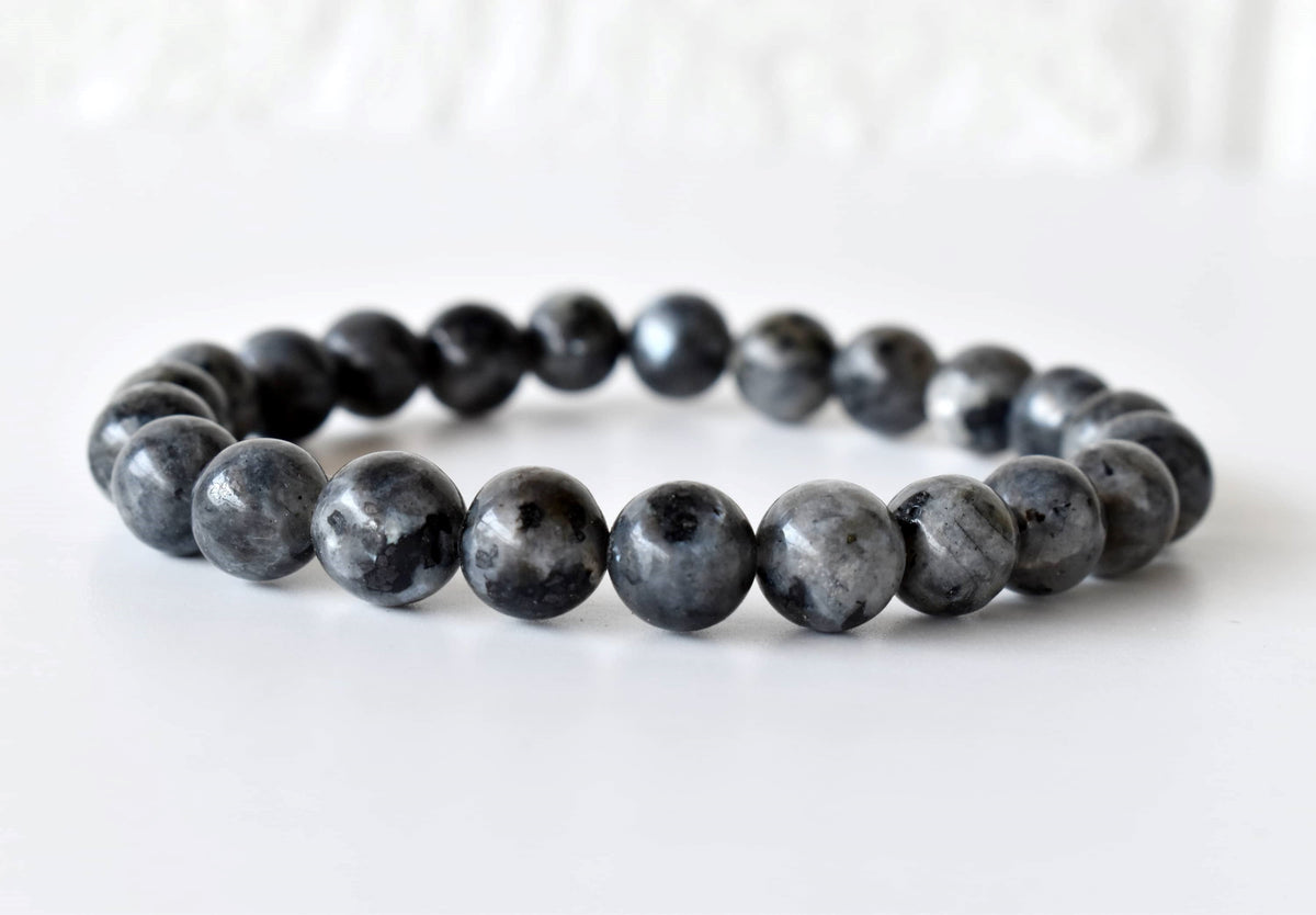 Black Labradorite Bracelet (Good Fortune and Focus).  DestGlow