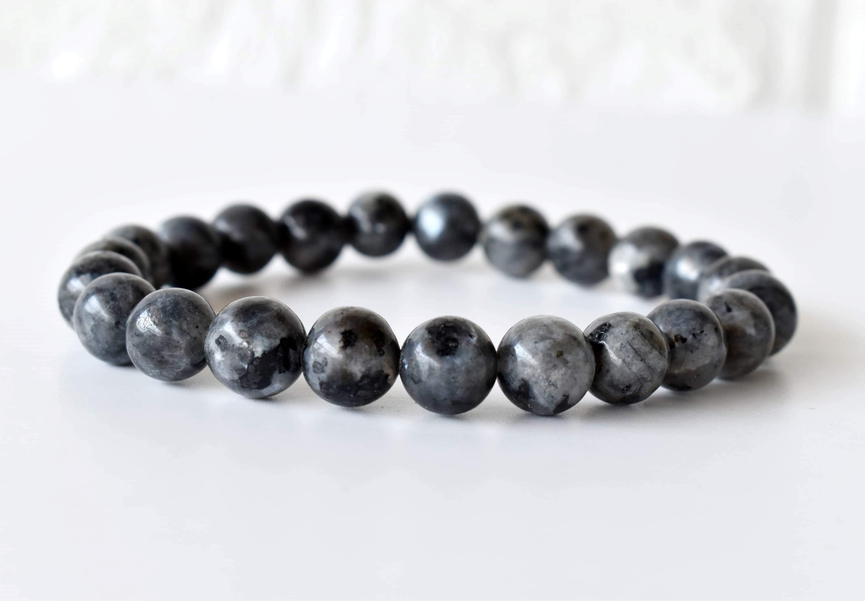 Black Labradorite Bracelet (Good Fortune and Focus).  DestGlow