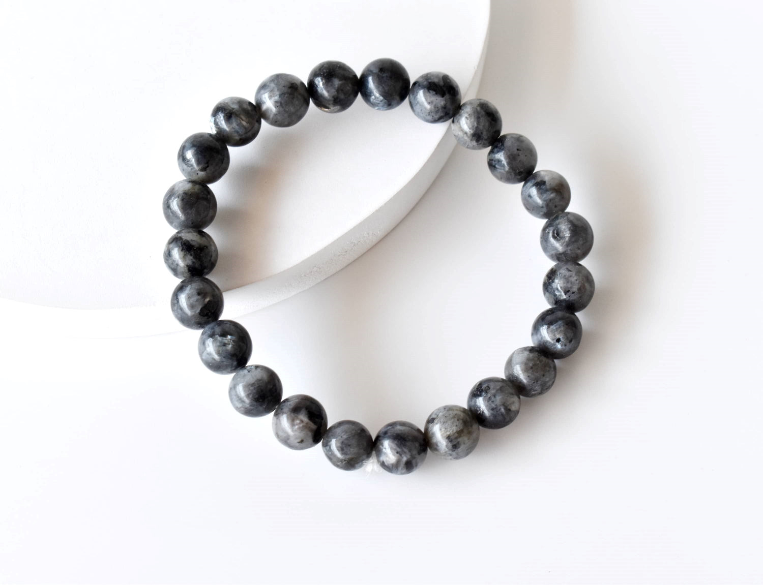Black Labradorite Bracelet (Good Fortune and Focus).  DestGlow
