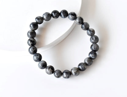 Black Labradorite Bracelet (Good Fortune and Focus).  DestGlow