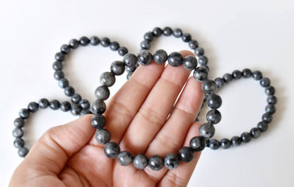 Black Labradorite Bracelet (Good Fortune and Focus).  DestGlow