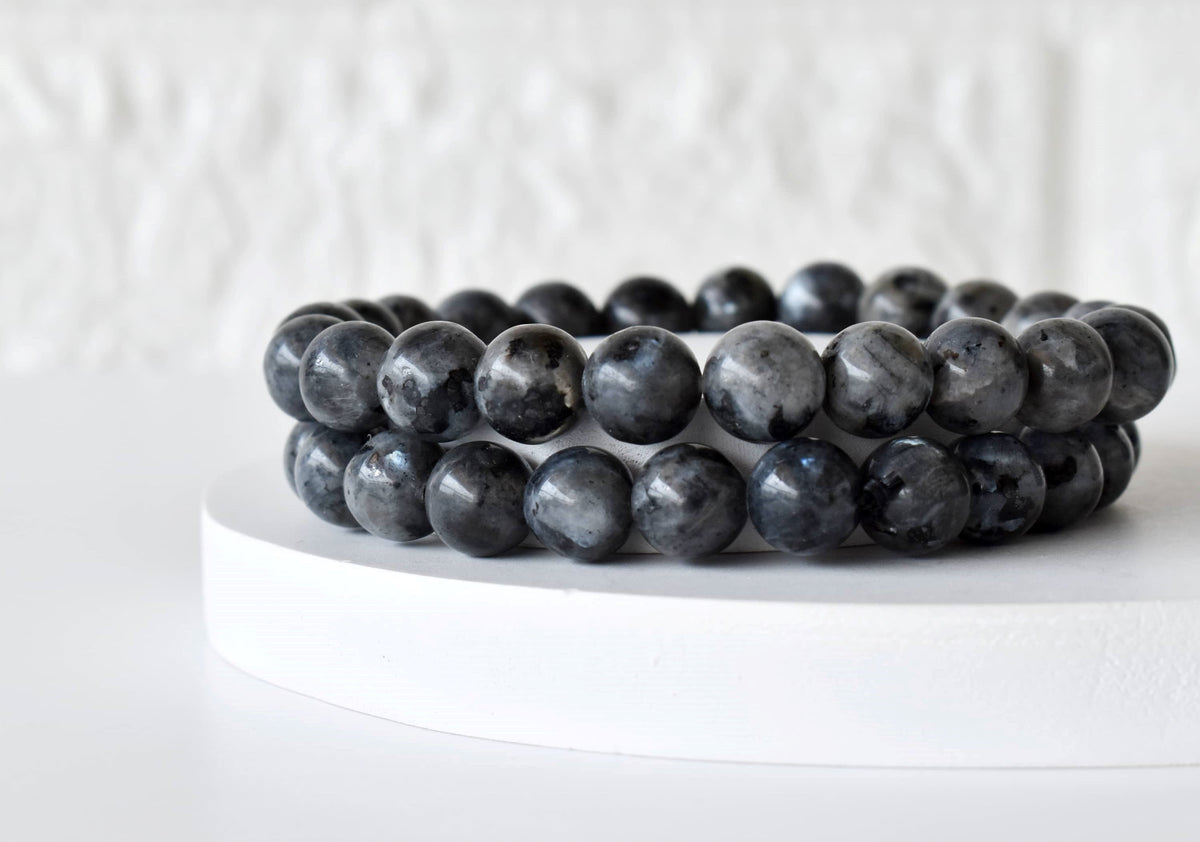 Black Labradorite Bracelet (Good Fortune and Focus).  DestGlow