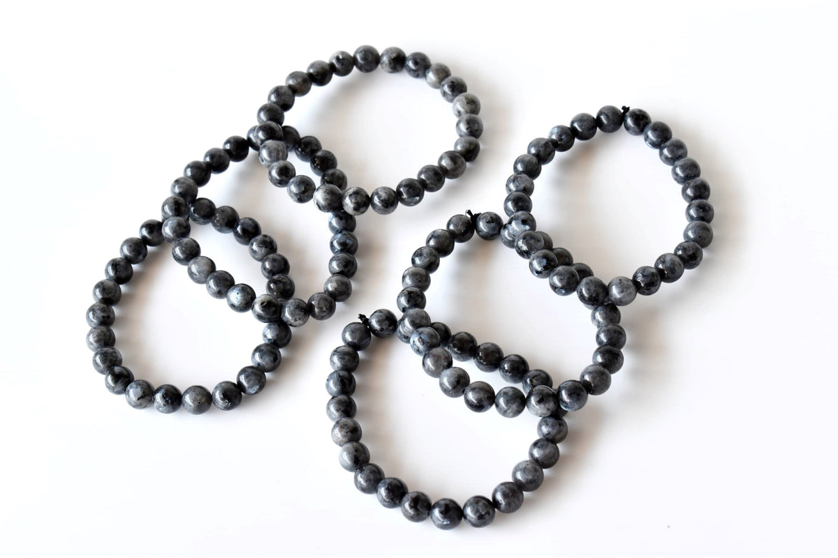 Black Labradorite Bracelet (Good Fortune and Focus).  DestGlow