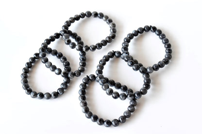 Black Labradorite Bracelet (Good Fortune and Focus).  DestGlow