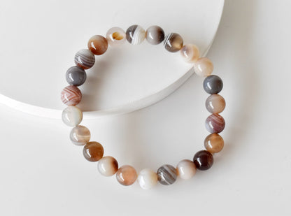 Botswana Agate Bracelet (Alignment With The Higher Self and Inspiration)  DestGlow