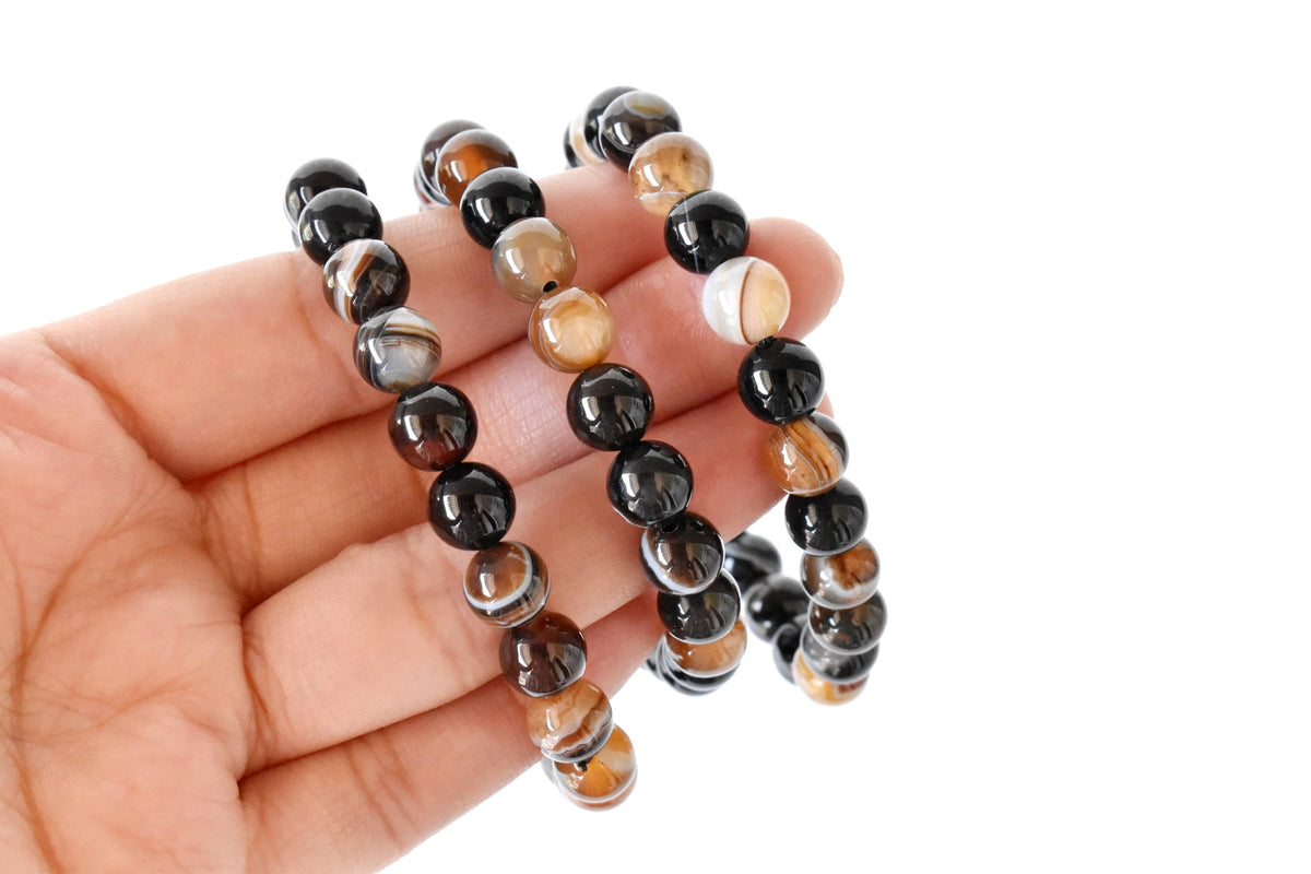 Black Sulemani Agate Bracelet (Luck And Good Fortune)  DestGlow