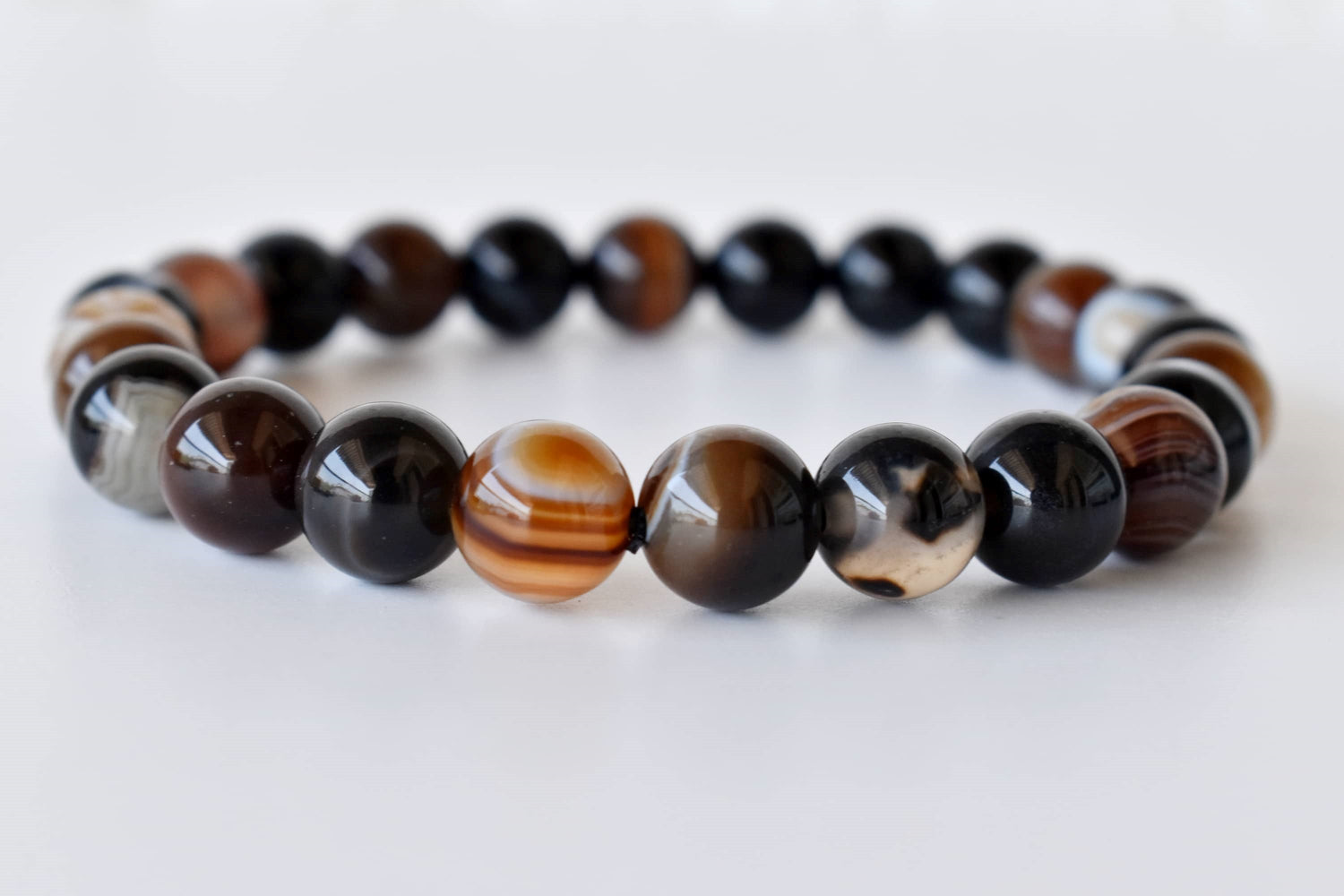 Black Sulemani Agate Bracelet (Luck And Good Fortune)  DestGlow
