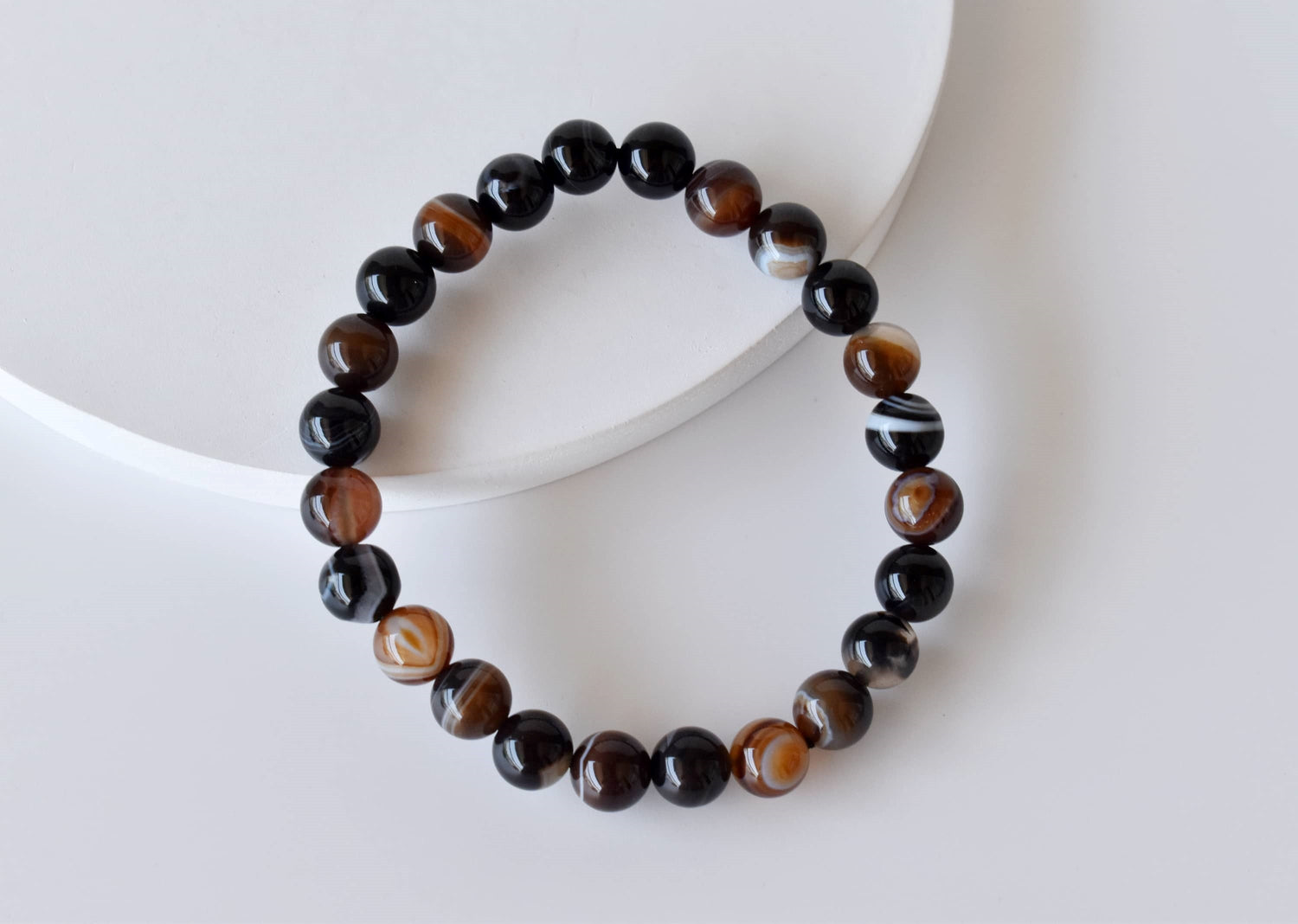 Black Sulemani Agate Bracelet (Luck And Good Fortune)  DestGlow