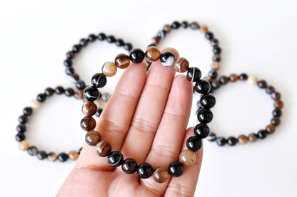 Black Sulemani Agate Bracelet (Luck And Good Fortune)  DestGlow