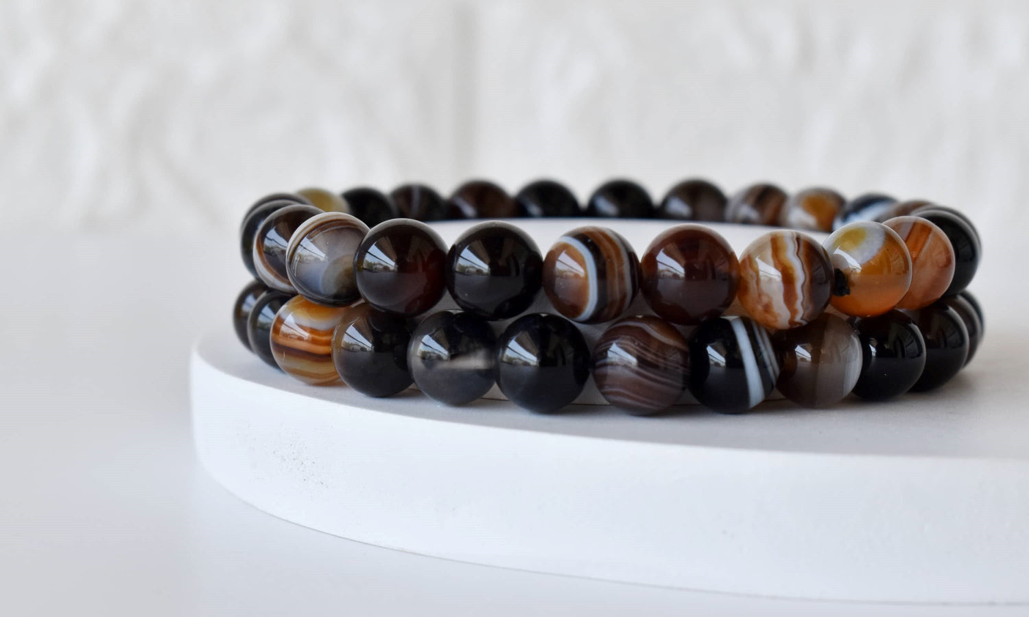 Black Sulemani Agate Bracelet (Luck And Good Fortune)  DestGlow