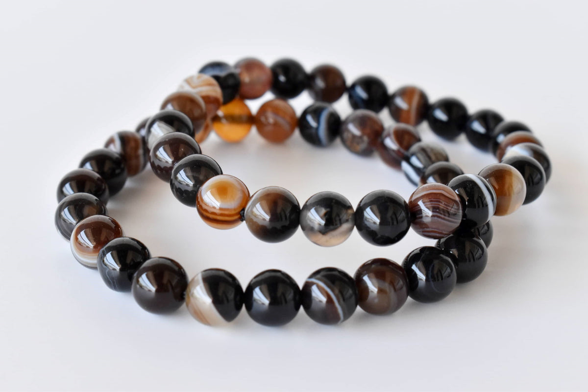 Black Sulemani Agate Bracelet (Luck And Good Fortune)  DestGlow
