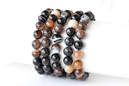 Black Sulemani Agate Bracelet (Luck And Good Fortune)  DestGlow