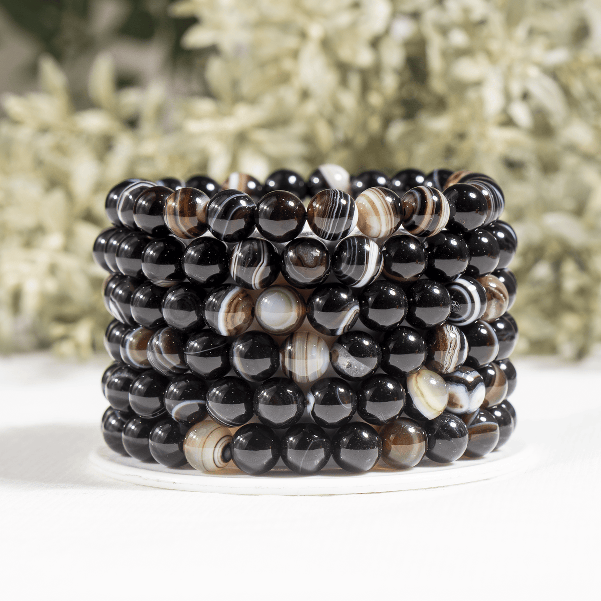 Black Sulemani Agate Bracelet (Luck And Good Fortune)  DestGlow