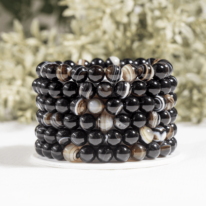 Black Sulemani Agate Bracelet (Luck And Good Fortune)  DestGlow