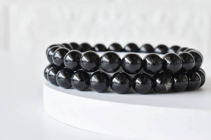 Black Tourmaline Bracelet(Resolution and Strength)  DestGlow