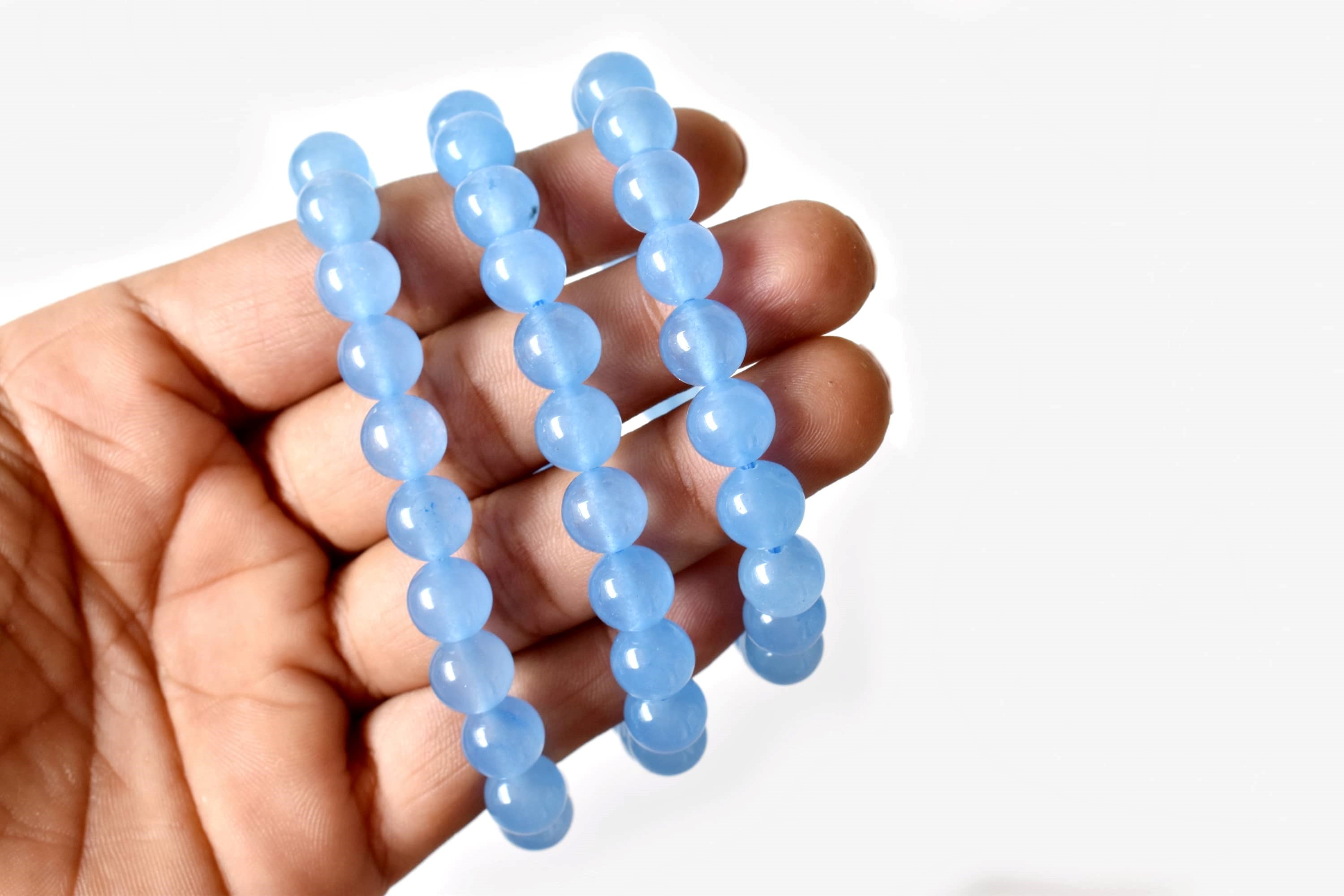 Chalcedony Bracelet (Communication and Peace Of Mind )  DestGlow