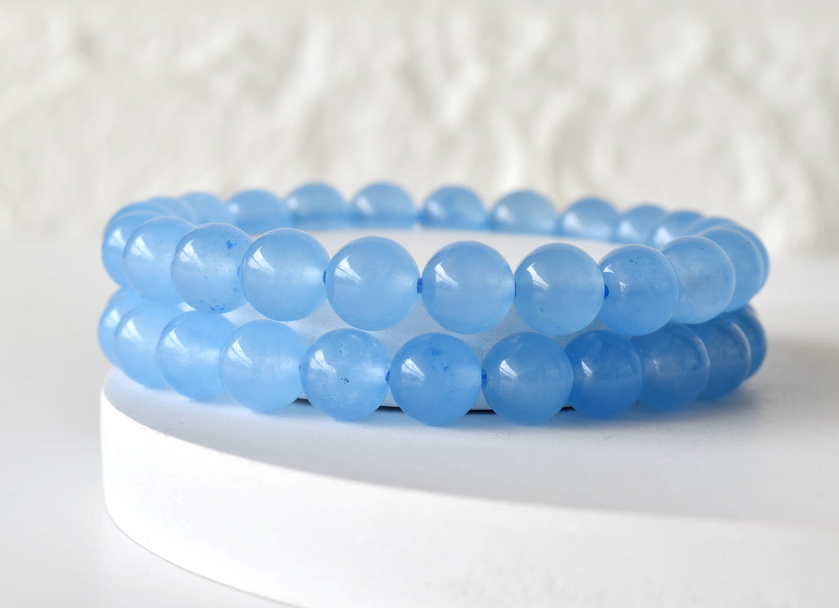 Chalcedony Bracelet (Communication and Peace Of Mind )  DestGlow