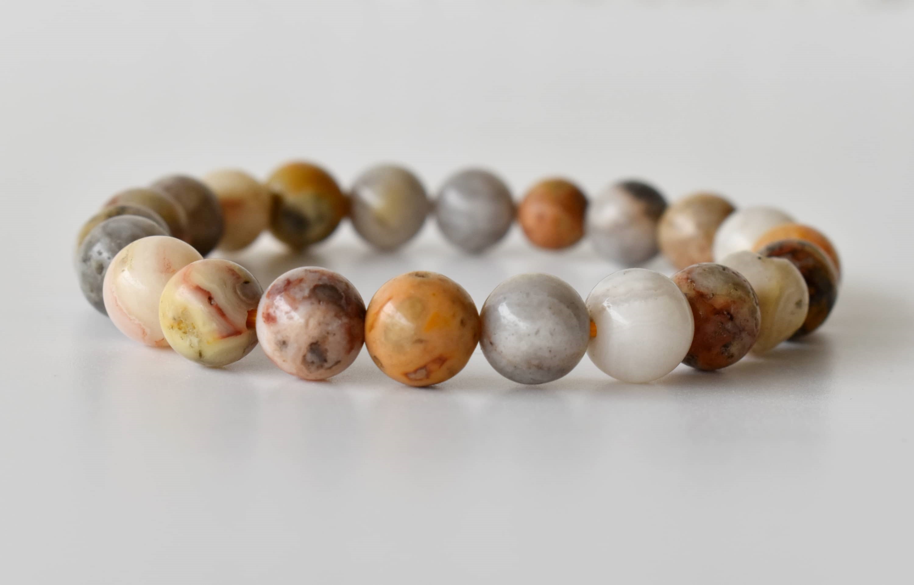 Crazy Lace Agate Bracelet (Purification and Chakra Cleansing)  DestGlow