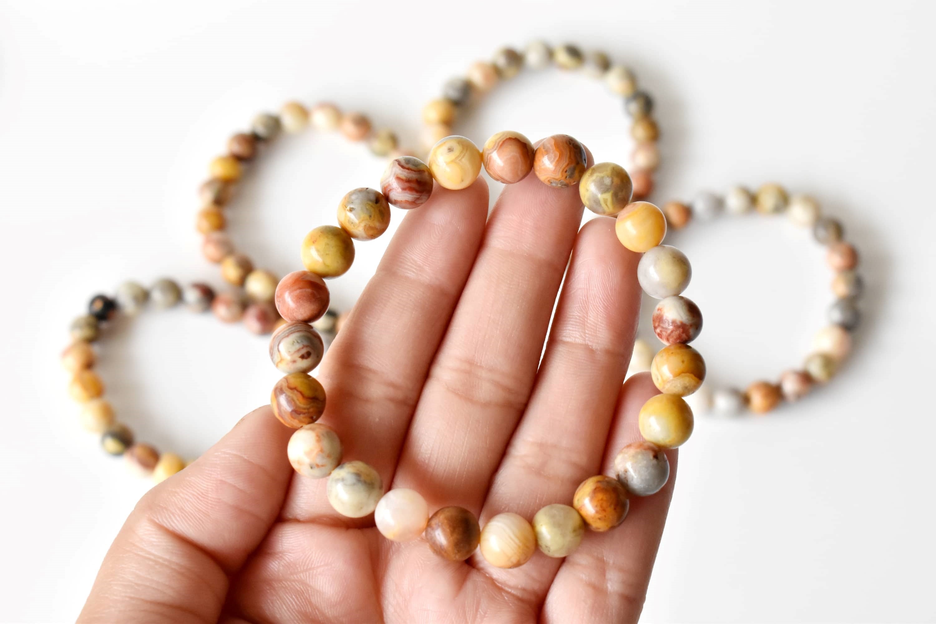 Crazy Lace Agate Bracelet (Purification and Chakra Cleansing)  DestGlow