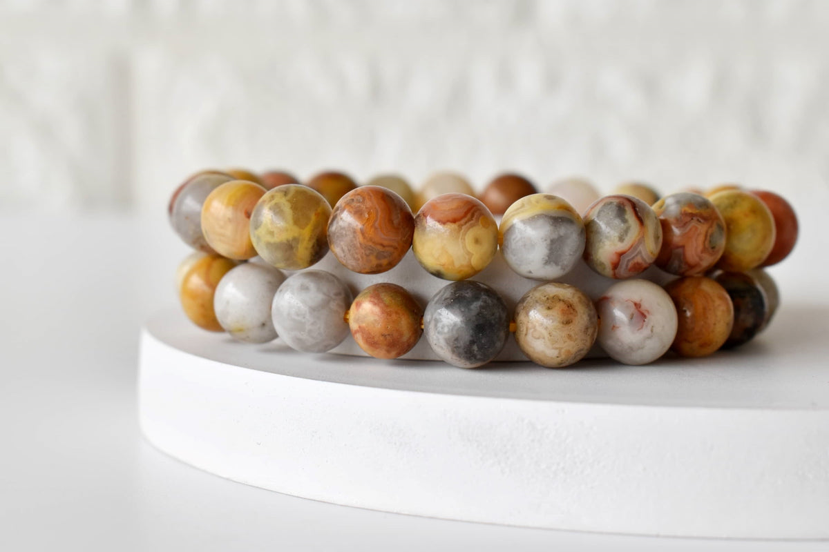 Crazy Lace Agate Bracelet (Purification and Chakra Cleansing)  DestGlow
